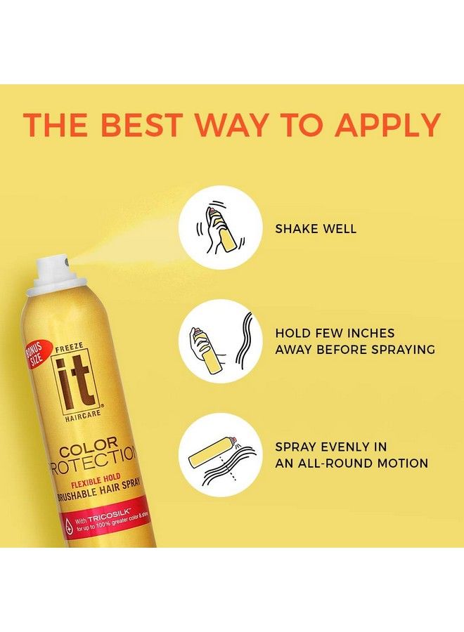 It Haircare Freeze Color Protection Flexible Hold Brushable Hair Spray 7.75 Oz (T641)