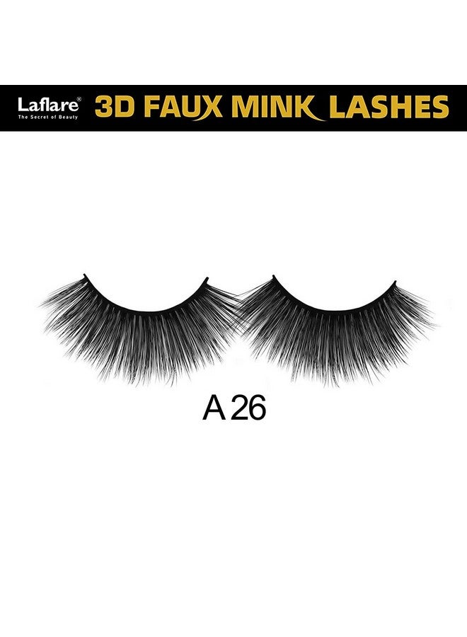 10 Pairs 3D Faux Mink Eyelashes Light Natural Looking False Lashes Fluffy & Wispy Lashes.Pestañas Postizas (A26X10P)