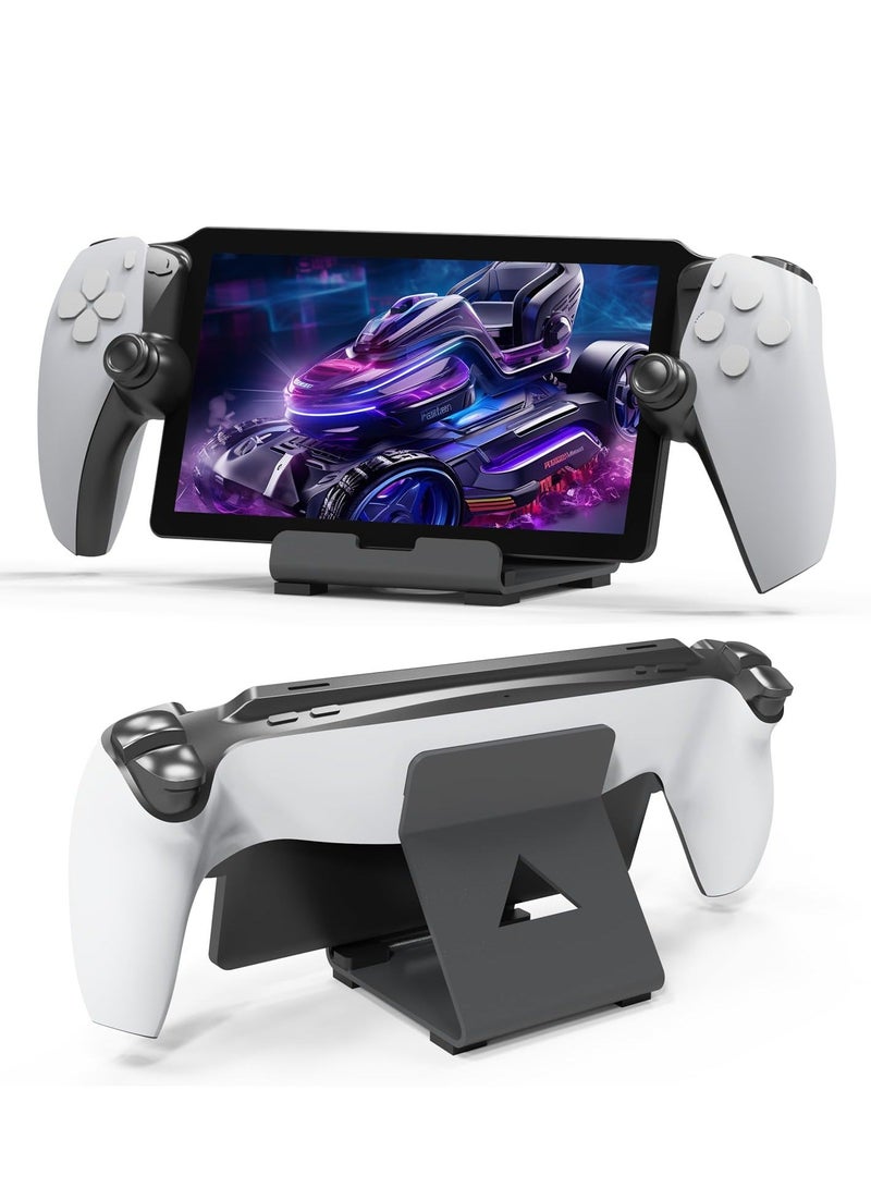 Stand Base Compatible with Ps5 Portal Remote Player, Frosted Aluminum Alloy Desktop stand with Anti-Slip Holder for Playstation Portal Handheld Console, And Mobile Phones