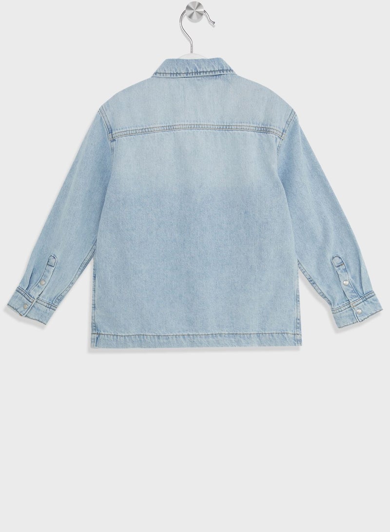 Youth Light Wash Denim Jacket