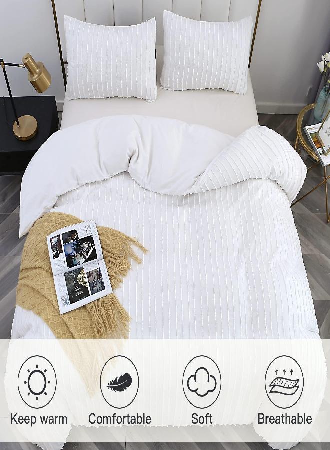 KASENTEX All Season Down Alternative Quilted Comforter Set - Reversible Duvet Insert - Machine Washable (Rose/Beige, California King Set)
