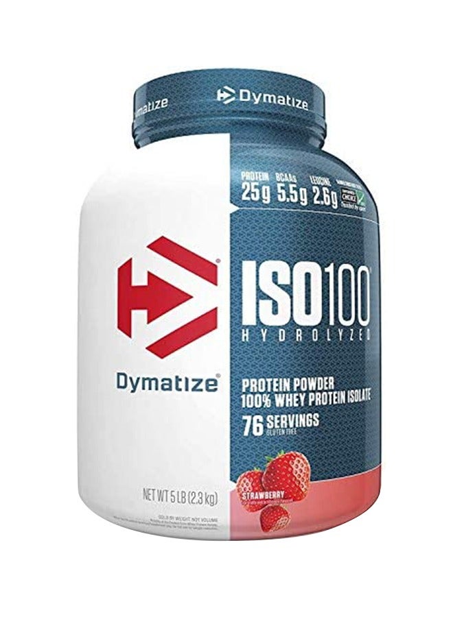ISO 100 0 Carb Whey Strawberry, 5lb, 2.3kg