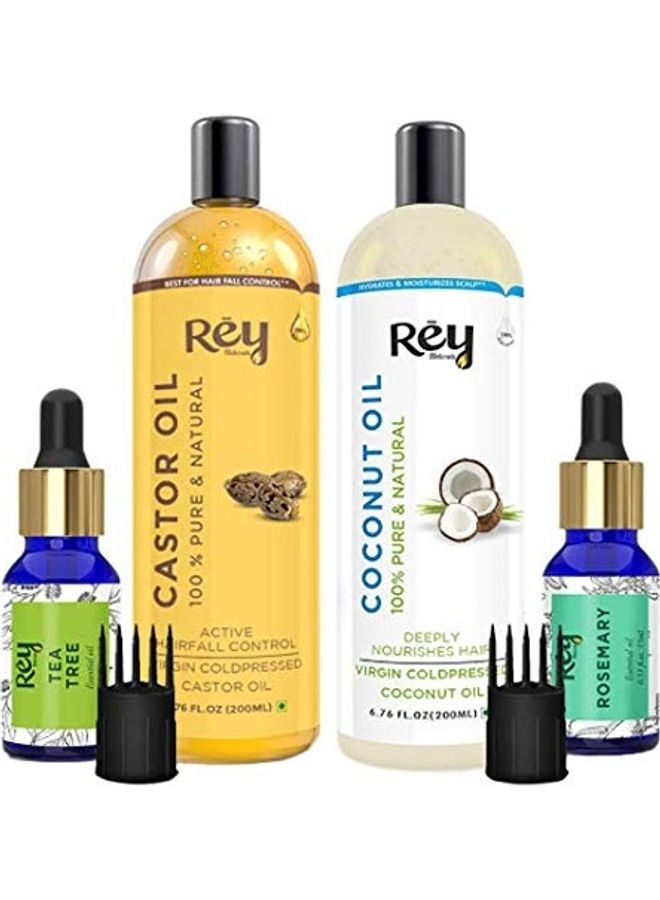 Pack of 4 Hair Oil Kit Multicolour 200ml