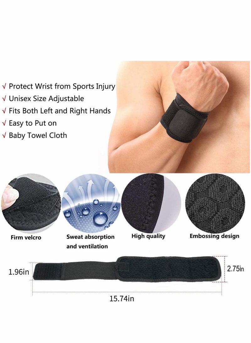 Wrist Brace, Adjustable Sports Multifunctional High Elastic Comfortable Wristband for Men and Women Weightlifting, Volleyball, Exercise, Pain Relief (2Pcs)