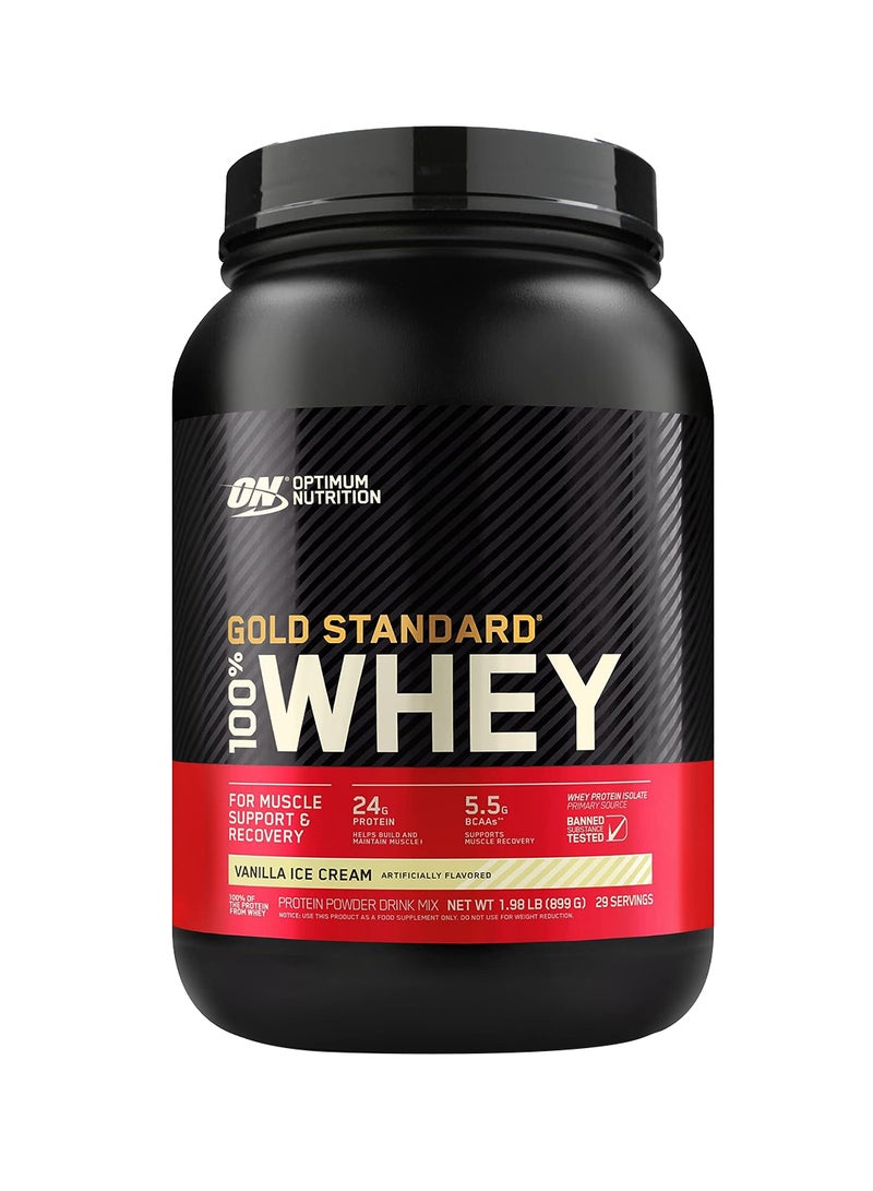 Gold Standard 100% Whey Protein Powder 2 lbs (Vanilla Ice Cream)