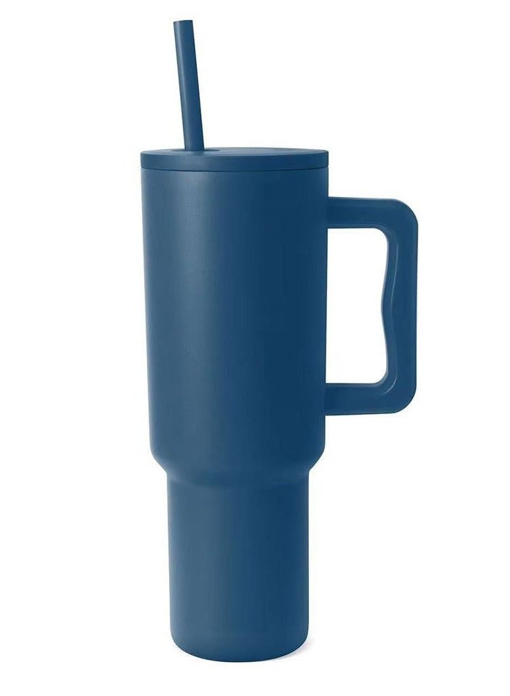 Cool Baby 40 oz Stainless Steel Insulated Tumbler with Handle and Straw Lid for Travel Home Office and Gym Blue