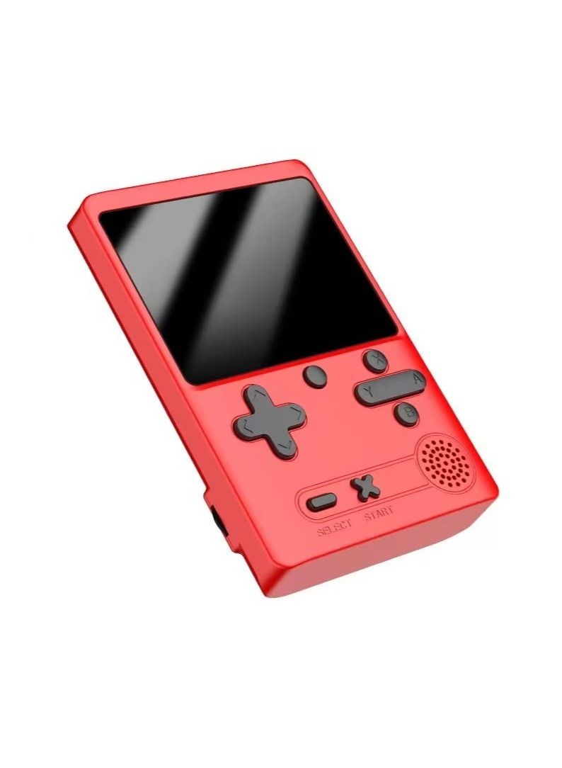 Retro Handheld Game Console for Kids Portable Video Game Console with Gamepad and 3 In Screen Built-in 500 Classic FC Games Rechargeable Battery Support for Connecting TV and 2 Players Red