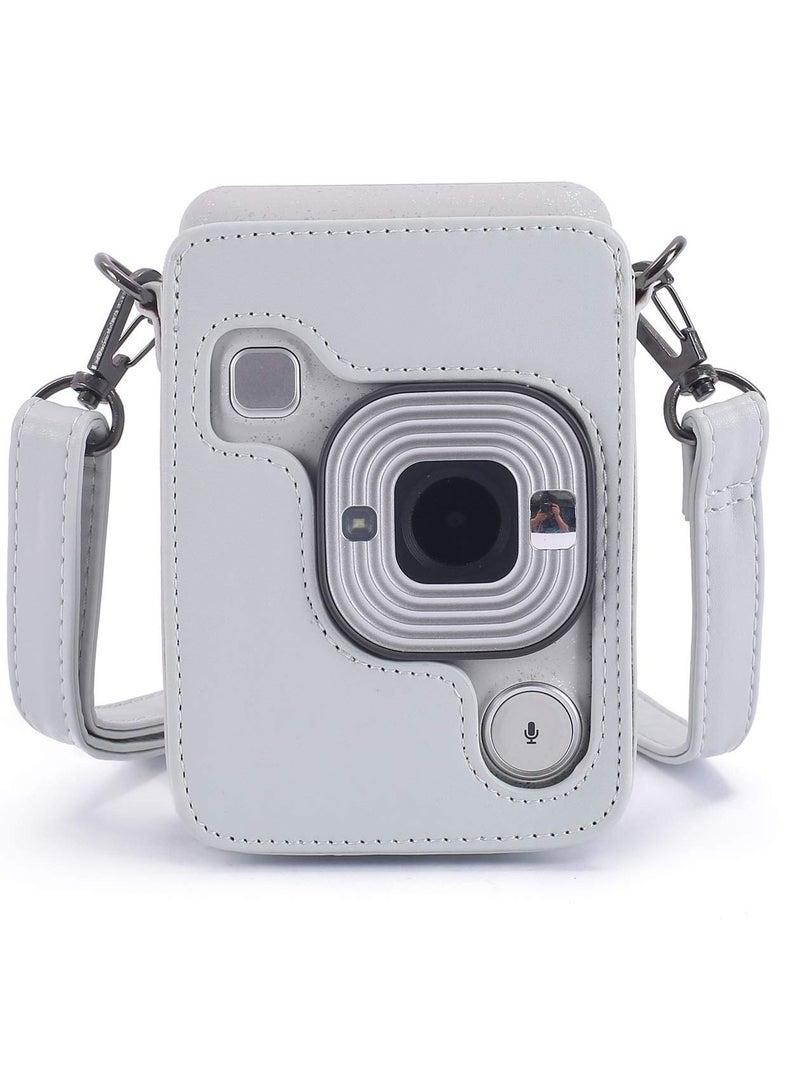 Case for Instax Mini Liplay Hybrid Instant Camera and Printer , Soft Shockproof Case with Detachable/Adjustable Shoulder Strap for Fujifilm Instax Mini Liplay Hybrid Instant Camera (Smoke Grey)