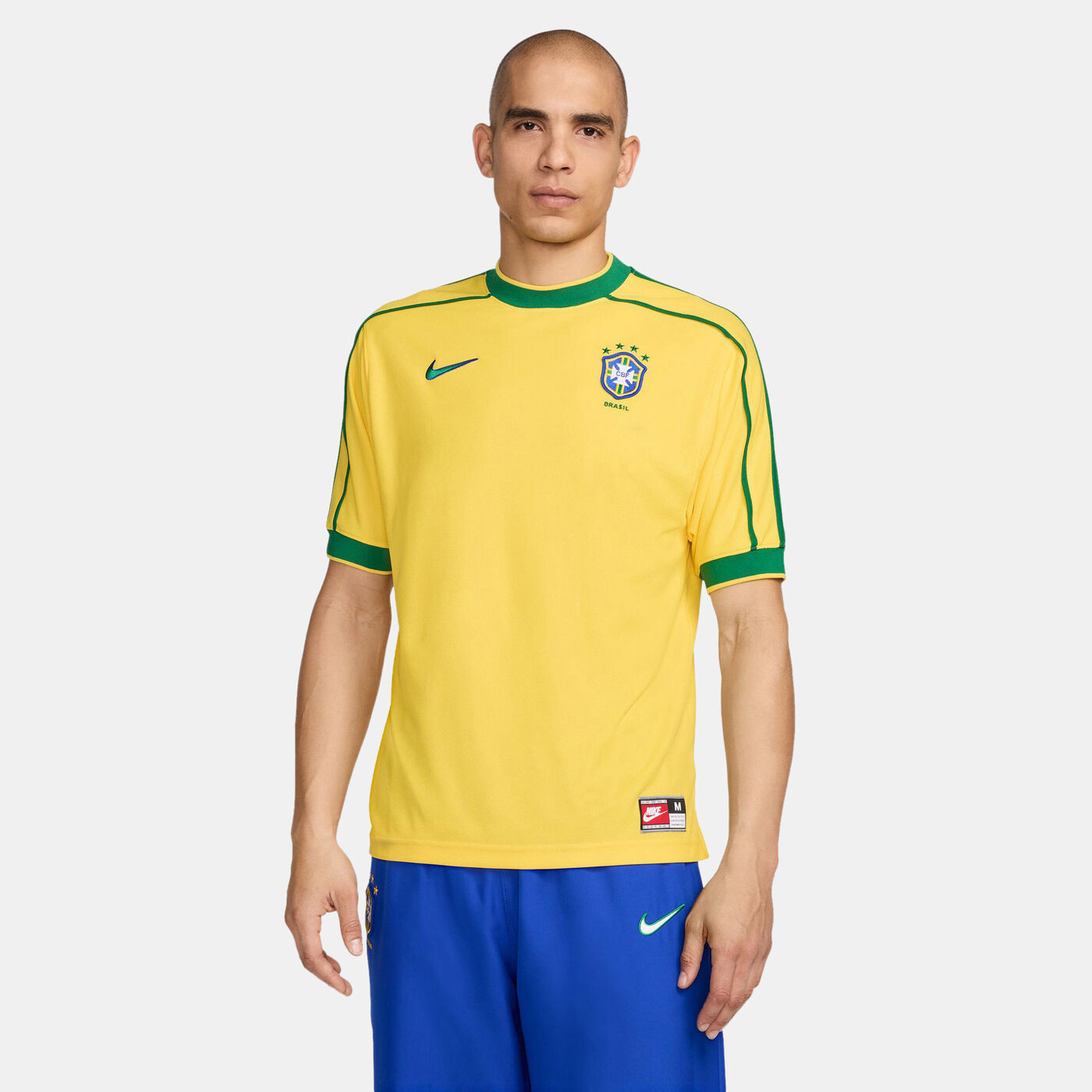 Men's Brazil 1998 Reissue Replica Football Jersey