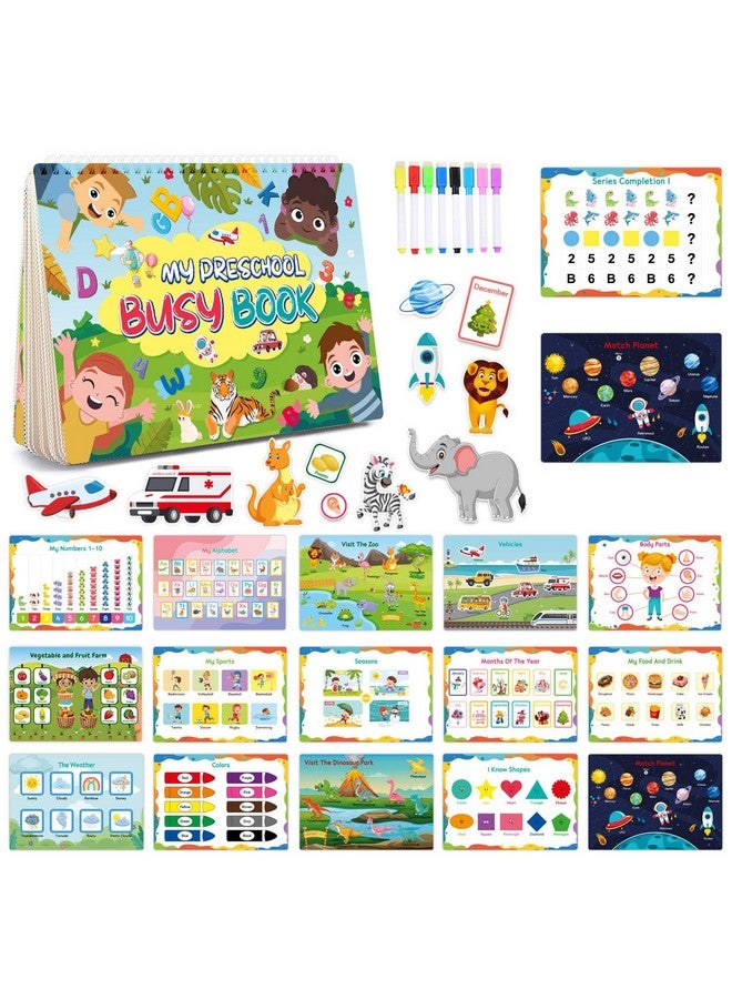 Busy Book For Toddlers Montessori Busy Book Early Learning Preschool Activities Toddler Games Toddler Book Busy Board Educational Sensory Travel Toy For Children Age 13 24