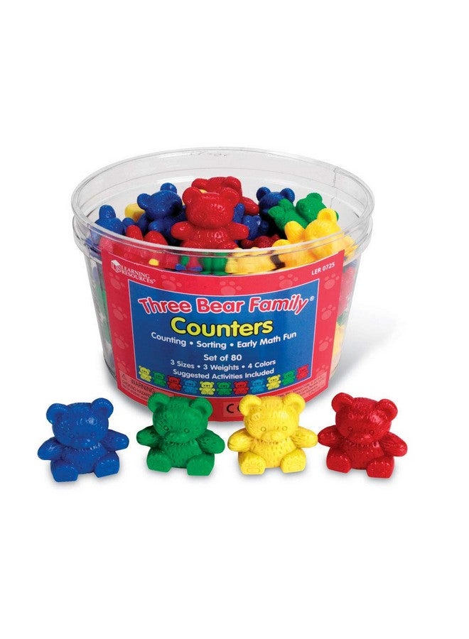Bear Counters Set Counting Color & Sorting Toy Set Of 80 Ages 3+