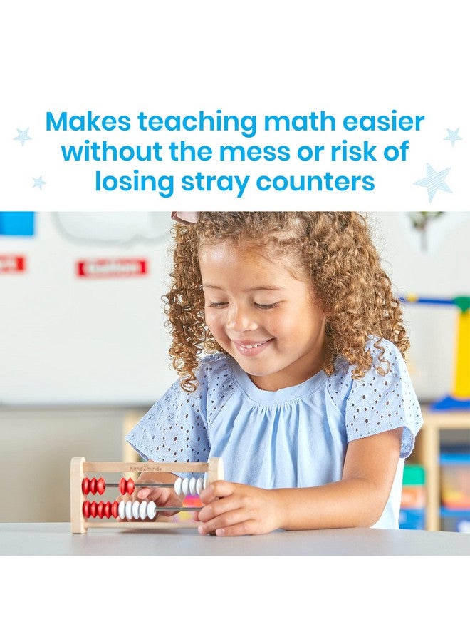 Mini 20 Bead Wooden Rekenrek Abacus For Kids Math Math Manipulatives Kindergarten Counting Rack For Kids Counters For Kids Math Educational Toys For Elementary Kids (Set Of 4)