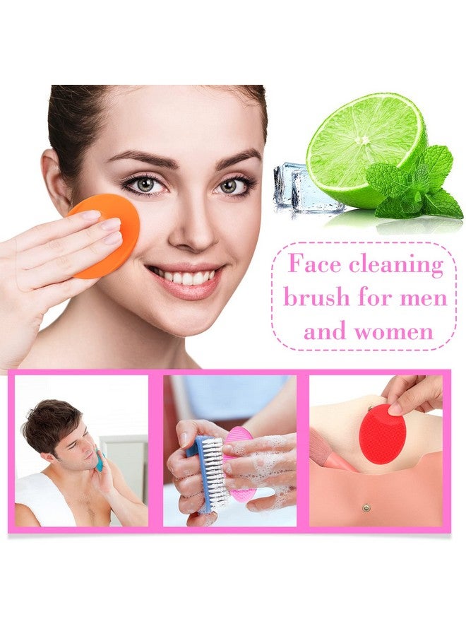 20 Pack Face Scrubber Soft Silicone Facial Cleansing Brush Face Wash Brush For Deep Cleaning Face Scrub Brush For Massage Face Exfoliator Blackhead Removing Face Cleansing Pads Silicon Face Cleaner