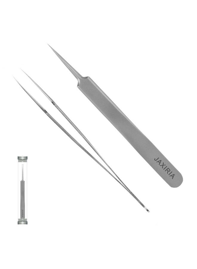 Professional Facial Milia Removal And Whitehead Pointed Tweezers Precision Sharp Needle Nose Tool For Blackhead Pimple Popper & Fat Particles Remover Zit And Pimple Acne Removal