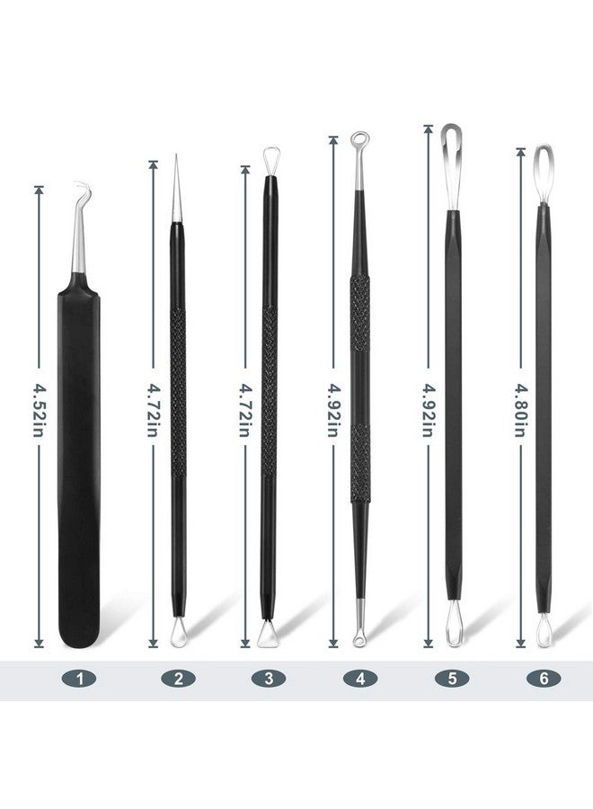 Blackhead Remover Pimple Popper Tool Kit (6 Piece Kit) Professional Stainless Pimples Comedone Extractor Removal Tool