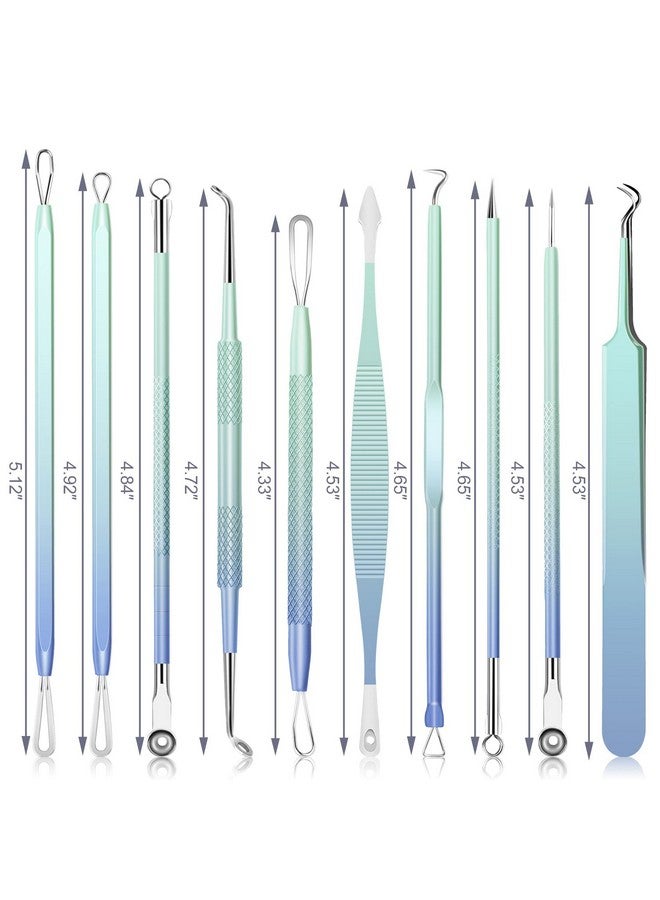 Pimple Popper Tool Kit Menoly 10Pcs Blackhead Remover Tools Pimple Extractoracne Tools Acne Kit For Blackheadblemishzit Removing Whitehead Popping And Comedone Extractor Tool With Leather Bag