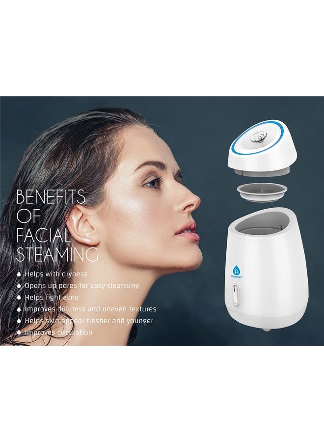 White Facial Steamer Face Steamer For Facial Deep Cleaning Tighten Skin Daily Hydration For Unclogging Pores & Moisturizing Skin
