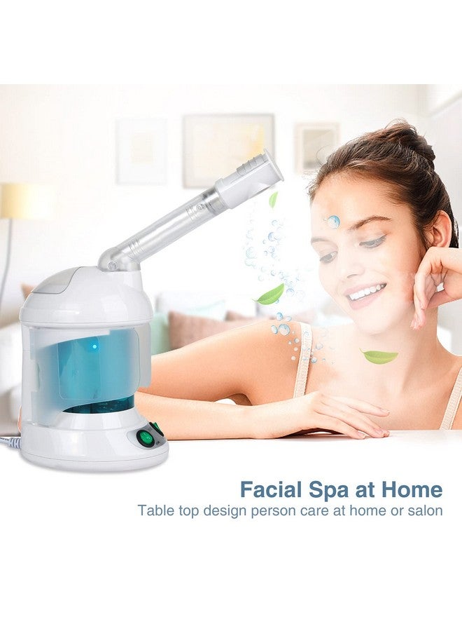 Portable Facial Steamer Nano Ionic Face Steamer With 360°Rotatable Sprayermini Facial Steamer For Salon And Spa1 Piece Headband And 4 Pieces Steel Skin Kits.