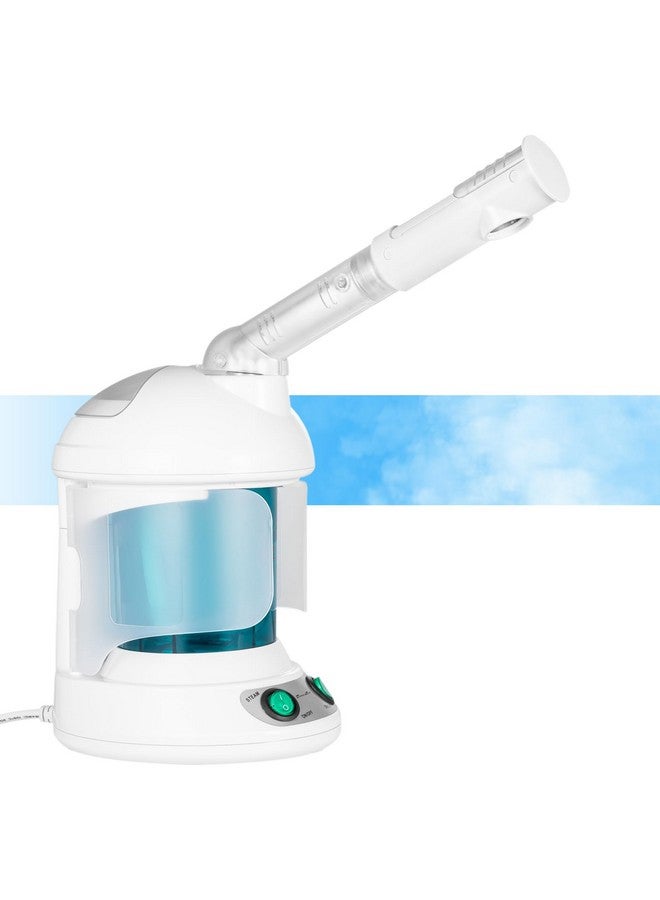 Facial Steamer Denniescare Hot Mist Face Steamer Nano Ionic Table Top Mini Steamer Spa 360° Rotatable Sprayer Personal Care Use At Home Or Salon Blue White