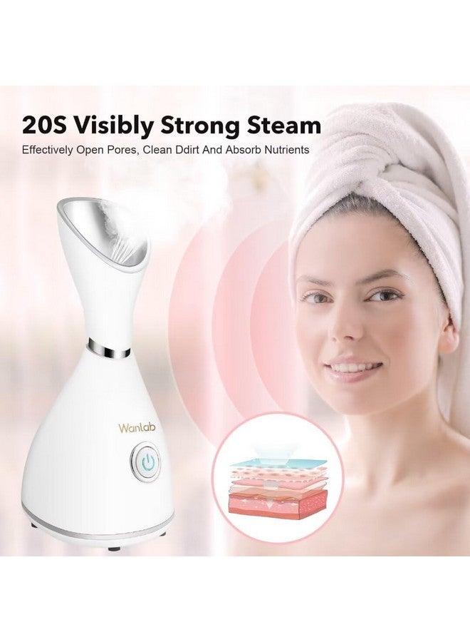 Portable Facial Steamer Nano Face Steamer Warm Mist Home Skin Spa Steamers For Sinuses Acne Pores Cleanse Blackhead Remover Kit Mask Brush