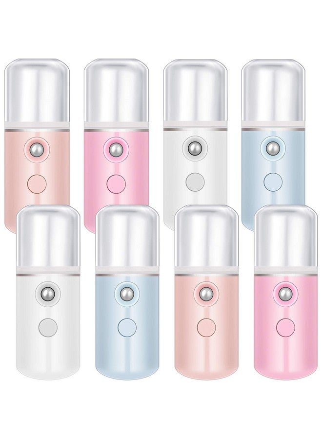 8 Pieces Nano Sprayer Nano Facial Mister Portable Mini Face Mist Handy Sprayer Atomization Usb Rechargeable Face Steamer Sprayer For Skin Care Eyelash Extensions