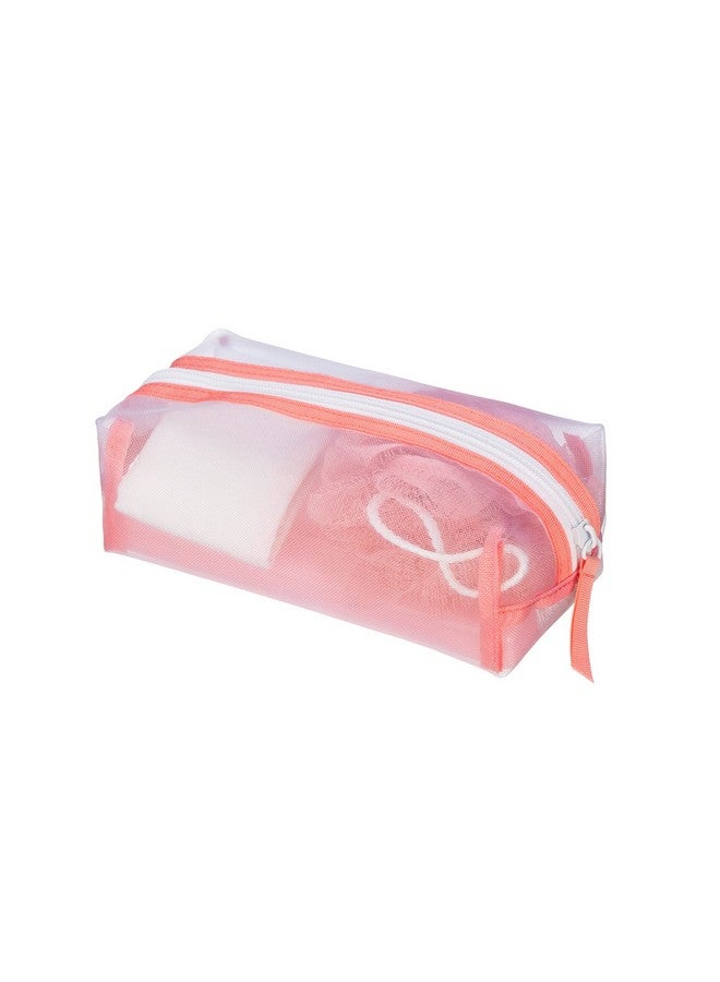 Travel Essentials 5 Piece Bath Accessory Kit Bath Accessories With Toiletry Bag Doop Kit (Coral)
