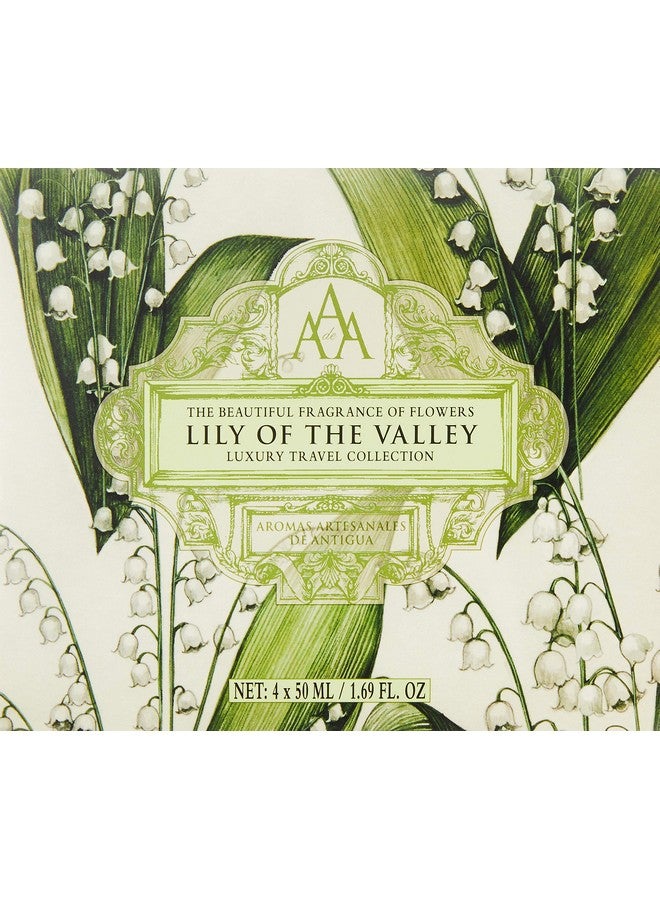 Aaa Floral 4 X 50 Ml Travel & Gift Collection (Shower Gel Body Lotion Shampoo & Conditioner) (Lily Of The Valley) Tsa Airport Security Approved Size