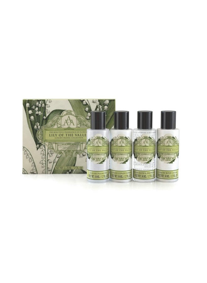 Aaa Floral 4 X 50 Ml Travel & Gift Collection (Shower Gel Body Lotion Shampoo & Conditioner) (Lily Of The Valley) Tsa Airport Security Approved Size