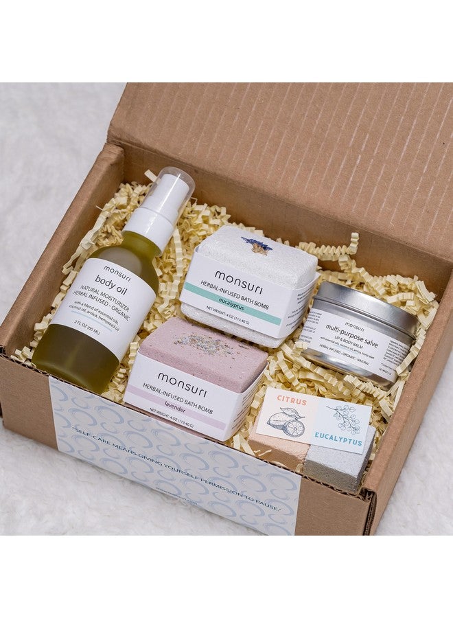Self Care Package Spa Kit: Natural Bath Accessories And Skincare Products Spa Basket For Women Gift.