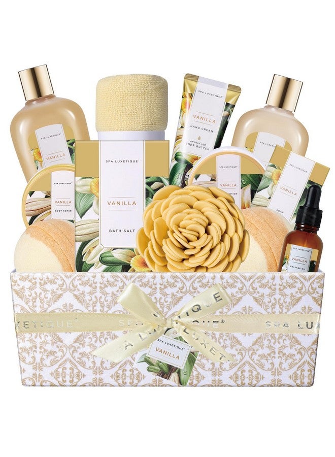 Spa Gift Baskets For Women Spa Luxetique Spa Gifts For Women Birthday Gifts For Women 12Pc Vanilla Bath Gift Set Self Care Gifts For Women Spa Kit For Women Valentine'S Day Gifts For Her