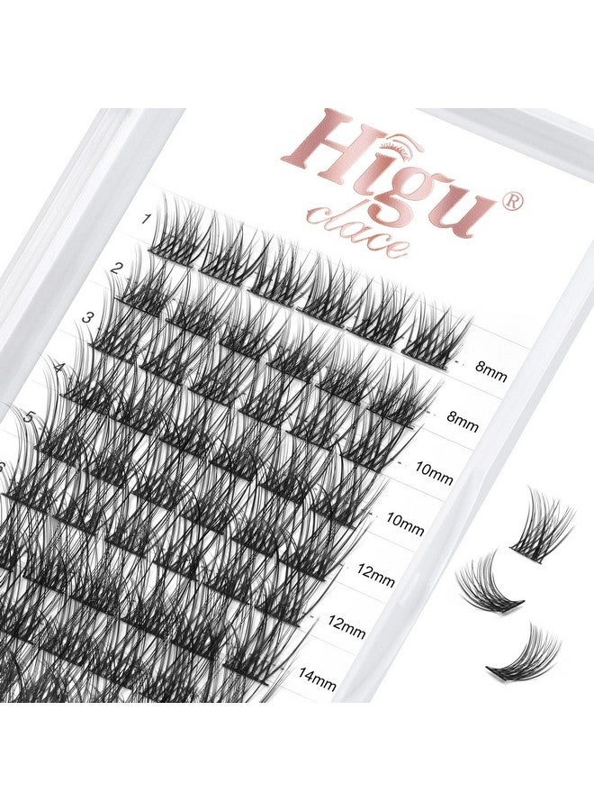 Lash Clusters Diy Eyelash Extensions 72 Pcs 816Mm Cluster Eyelash Extensions Thin Stem Cluster Lashes Individual Lashes Cluster Lashes Wisps Reusable For Selfapplication (H08 816Mm)