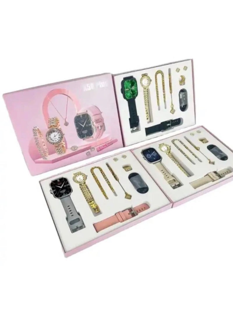 A58 Plus Ladies Smart Watch Set with Accessories