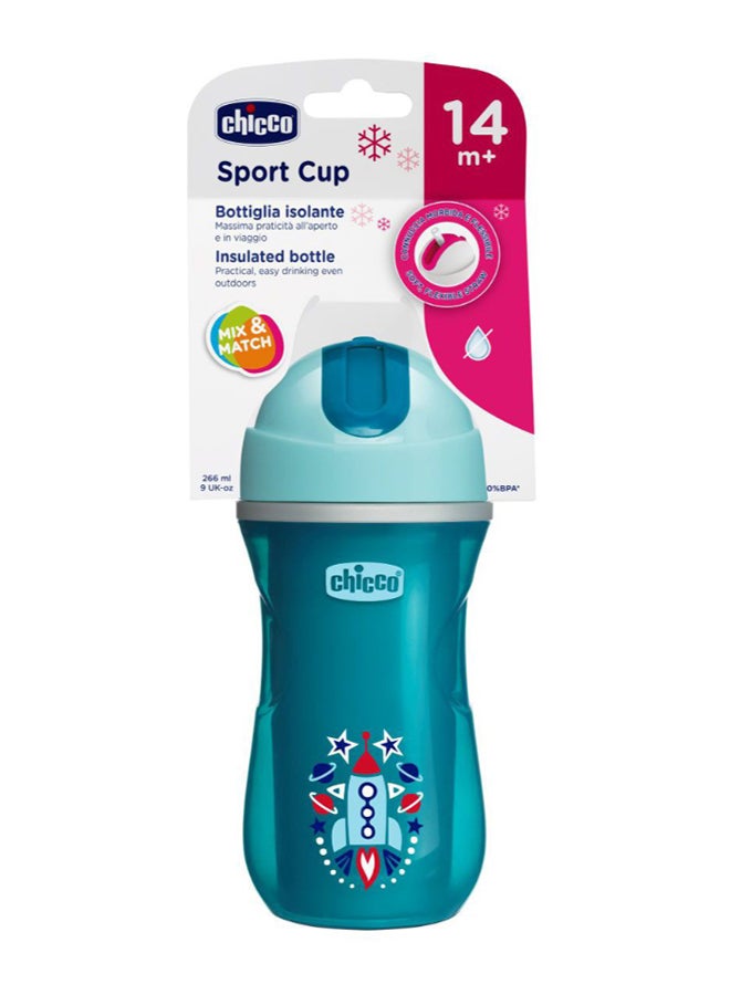 Insulated Sport Sippy Cup - Blue/Silver