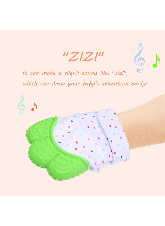 Food Grade Silicone Molar Gloves Tooth Care Soothing Pain Relief Infant Baby Sounding Teething Gloves Teether Chew Toy