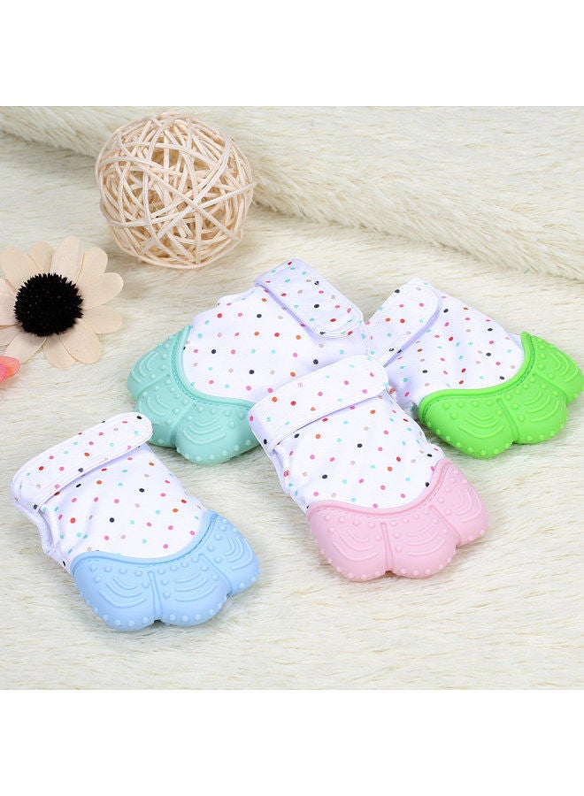 Food Grade Silicone Molar Gloves Tooth Care Soothing Pain Relief Infant Baby Sounding Teething Gloves Teether Chew Toy