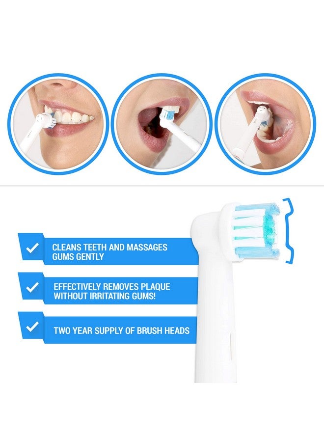 Mr. Dental Premium Oralb Braun Compatible Replacement Toothbrush Heads 8 Pack (2 Year Supply) For Superior Care Soft Bristles.