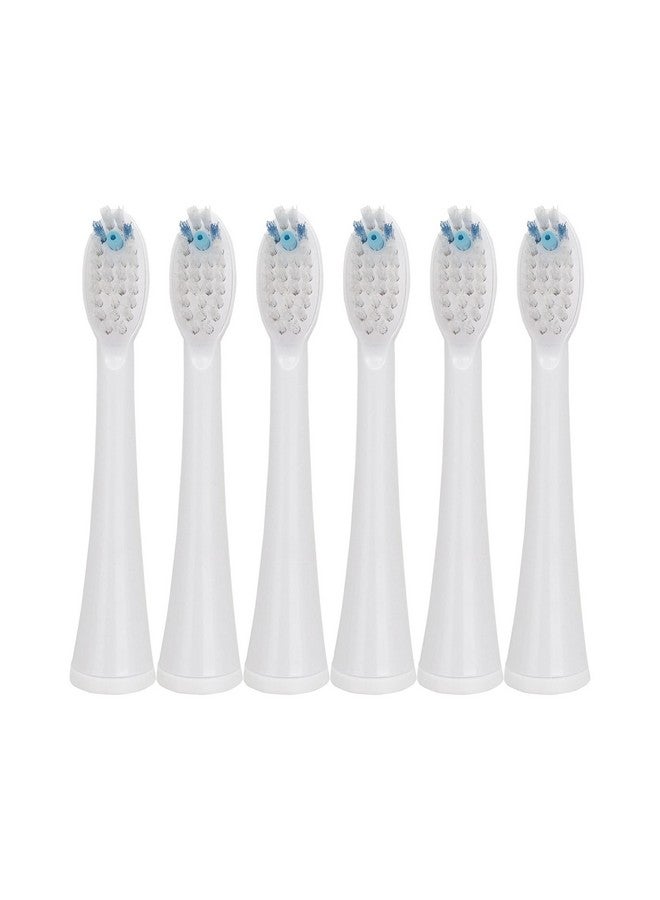 Toothbrush Heads Replacement For Waterpik Sf02W Sf03W Sf01W Sonic Fushion 2.0 Model Brush Head With Cover 6 Pcs White