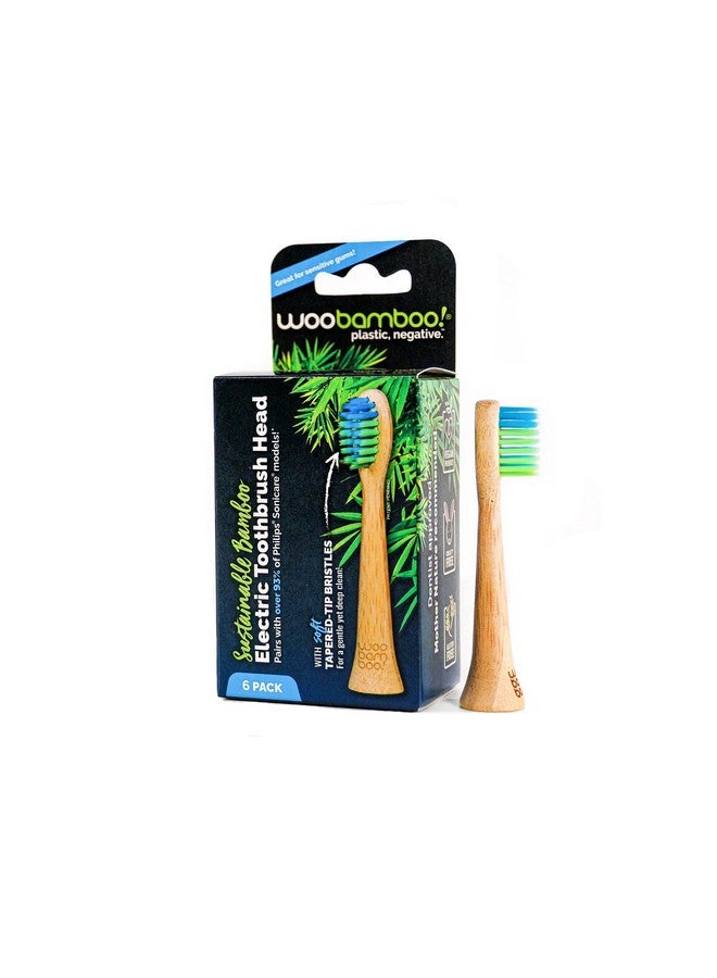 ! Electric Toothbrush Replacement Heads 6 Pack (Soft) Sustainable Bpafree Electric Toothbrush Heads Made From Bamboo Philips Sonicare Compatible
