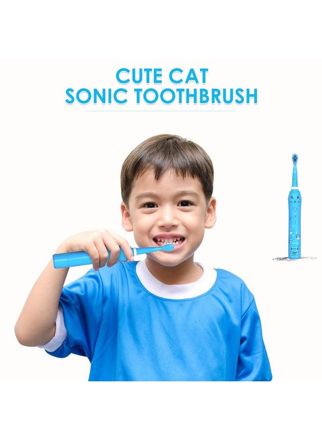 Kids Sonic Electric Toothbrush Rechargeable Smart Toothbrush For Children Sonic Toothbrush For Boys Girls Age 312 With 30S Reminder 2 Mins Timer 6 Modes 4 Brush Heads Wallmounted Holder