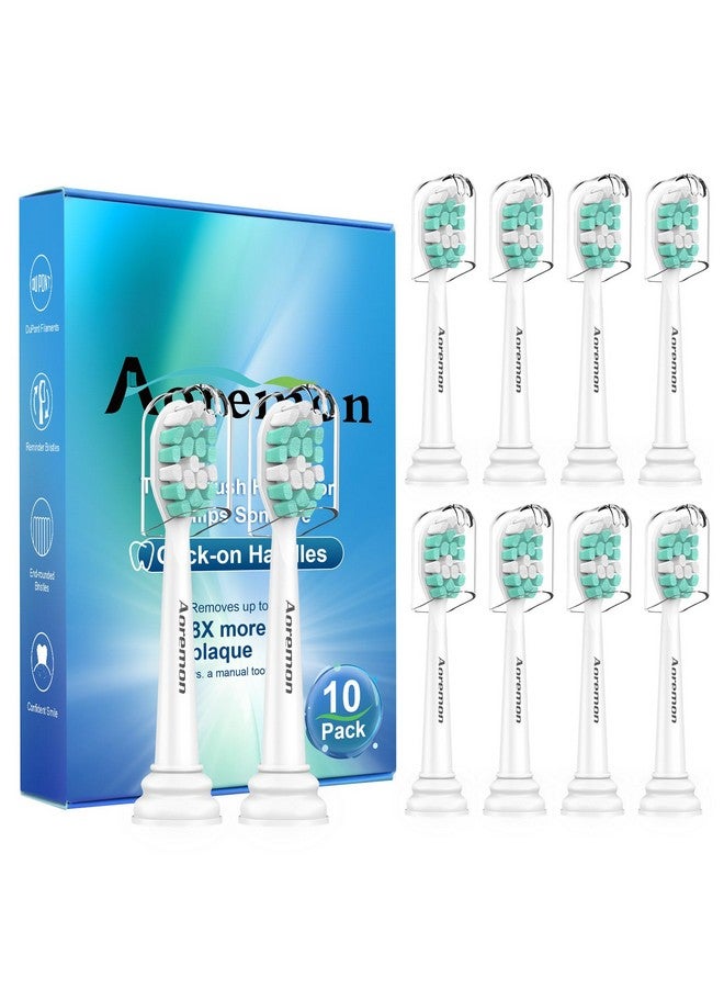 Toothbrush Heads Compatible With Philips Sonicare C2 Replacement Brush Heads And Works Great On All Phillips Sonicare Clickon Electric Toothbrush10 Pack