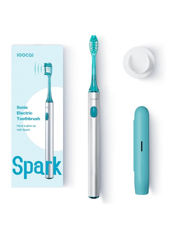Spark Electric Toothbrush For Adults And Kids Mini Travel Sonic Toothbrush With 5X Cleaning Effect Fast Usbc Charge 2 Hours For 40 Days Ultrasonic Toothbrush With Metal Handle