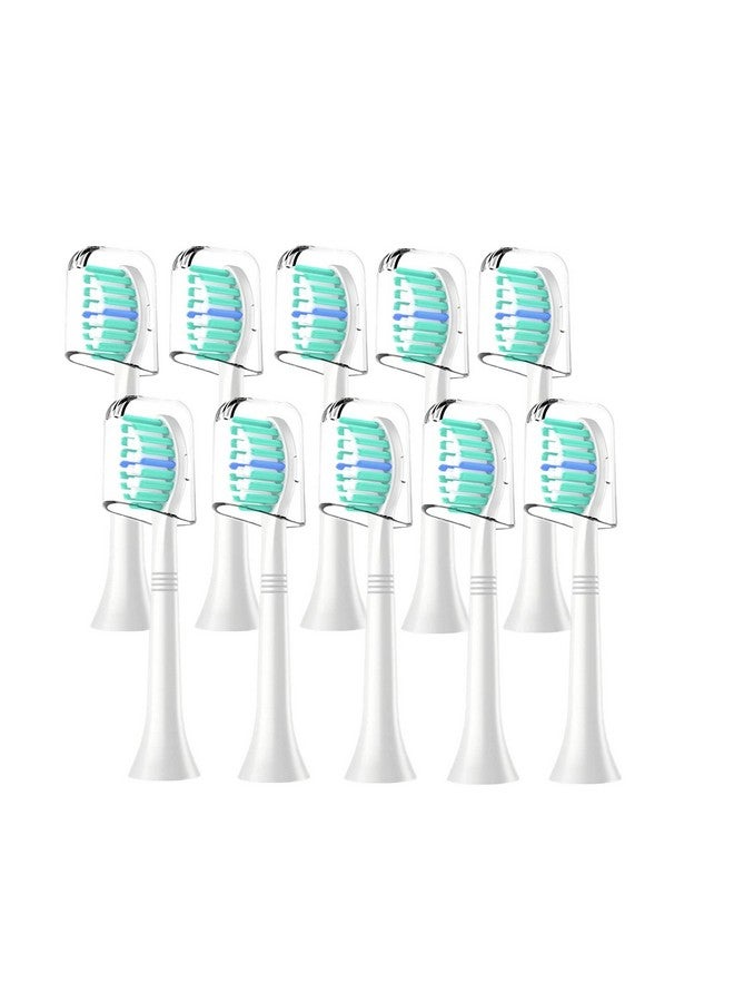 Replacement Toothbrush Heads Compatible With Philips Sonicare:10 Pack Professional Electric Brush Heads For Sonicare 4100 6100 &More Snapon Handles