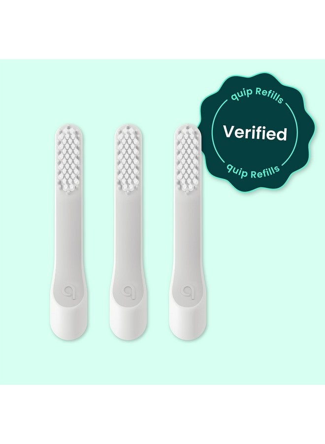 Quip Verified Toothbrush Replacement Heads 3 Pack Brush Head Refills For Quip Electric Toothbrushes Soft Bristles Compact & Flexible Last 3 Months Each