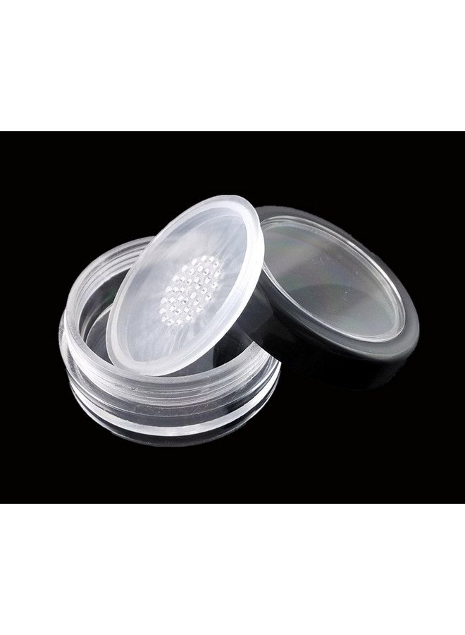 10Pcs Black Edge Open Window 10 Gram Empty Clear Plastic Powder Compact Cosmetic Containers