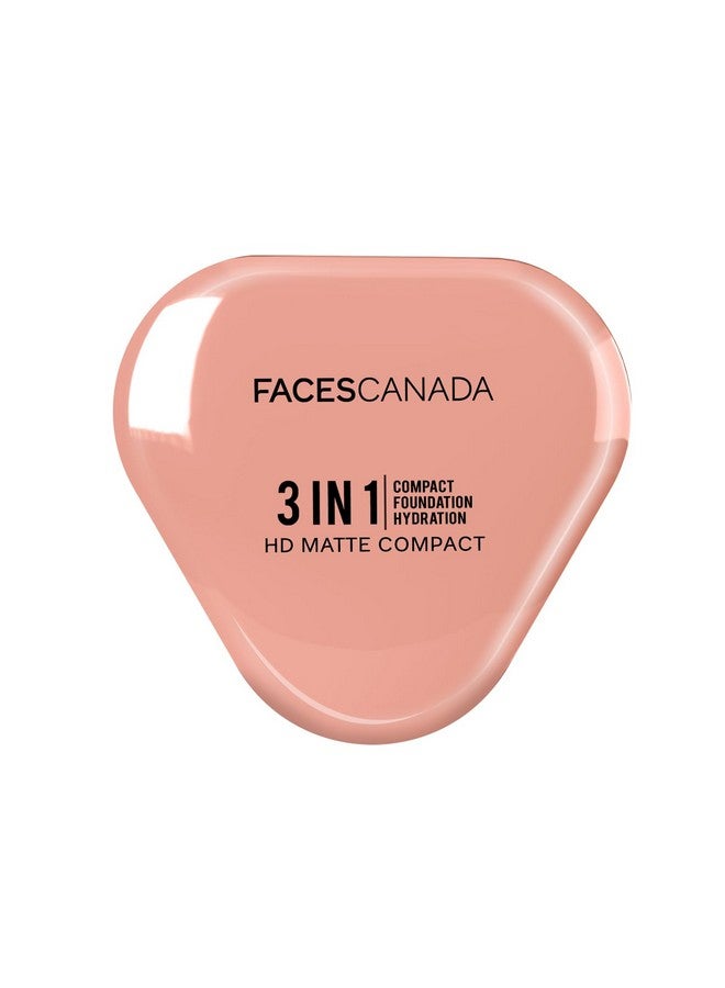 Faces Canada Hd Matte Brilliance Pressed Face Powder Makeup Oil Absorbing Compact Flawless Hd Finish 8 Hrs Long Stay Silky Smooth Finish Cruelty Free Just Natural 0.28 Oz