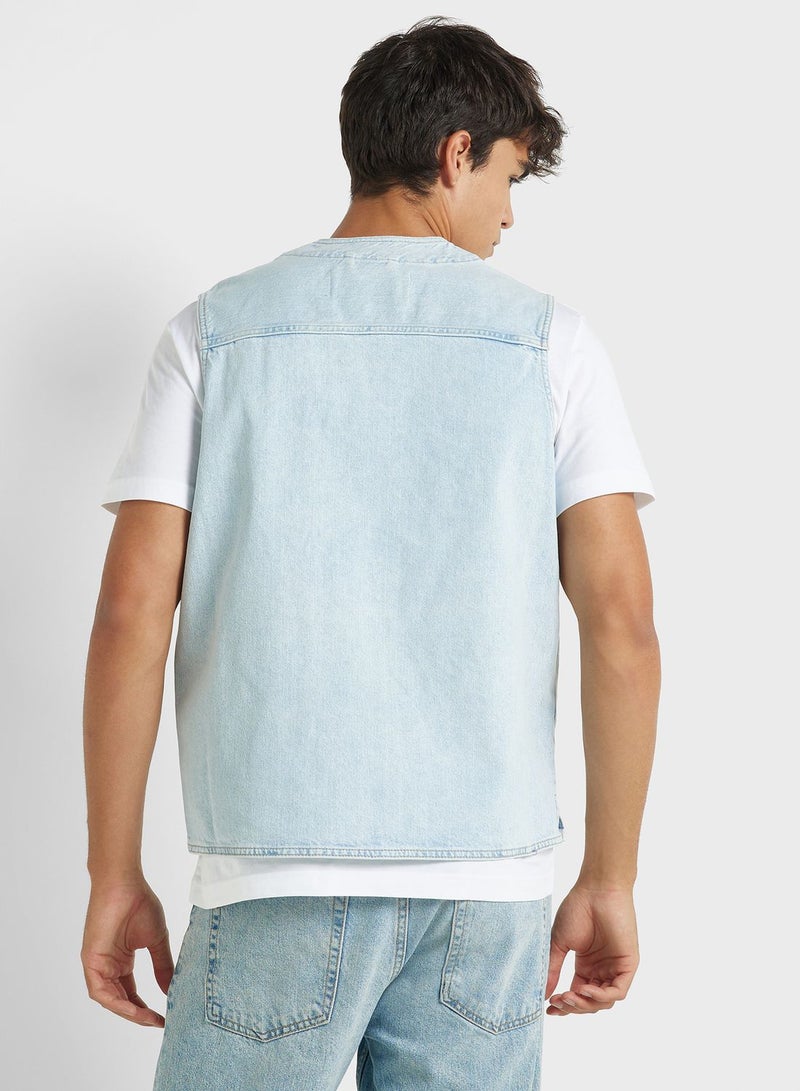 Logo Denim Vest