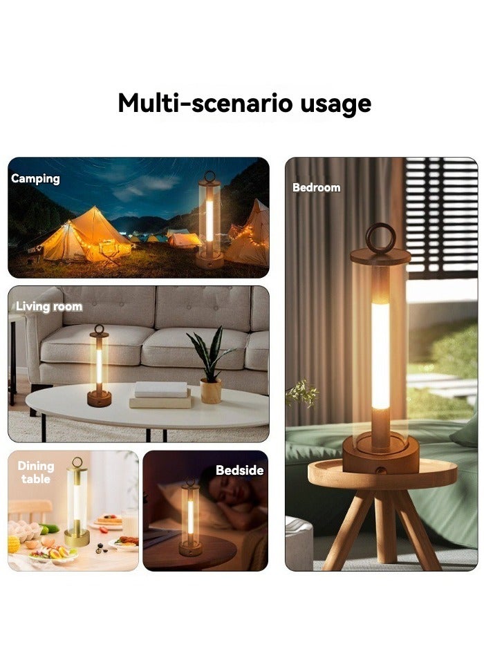 Simple outdoor camping lamp USB charging suspension desktop decoration ambient light LED reading bedroom bedside night light