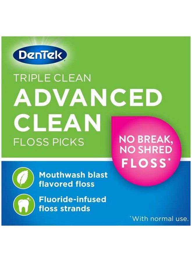 Triple Clean Floss Picks Mouthwash Blast 150 Ea (Pack Of 2)