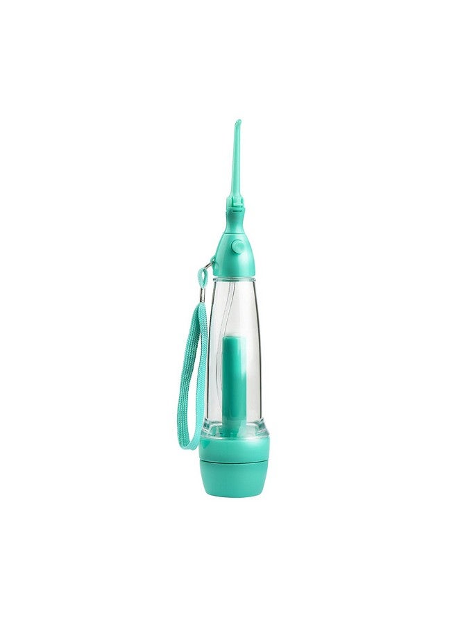 Cordless Water Flosser Nonelectric Portable Manual Air Pressure Simple Operation Bottle Strengthening Dental Oral Irrigator For Home & Travel Green.