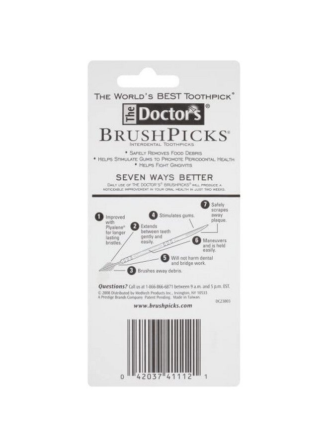 Brushpicks Interdental Toothpicks 120Picks Per Pack (6Pack)